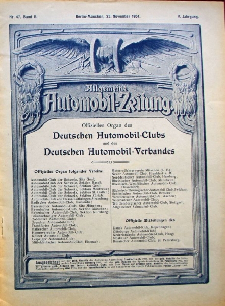 "Allgemeine Automobil-Zeitung" Automobil-Magazin 1904 (6714)